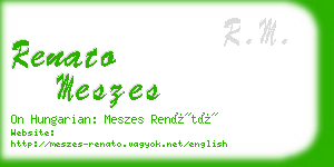 renato meszes business card